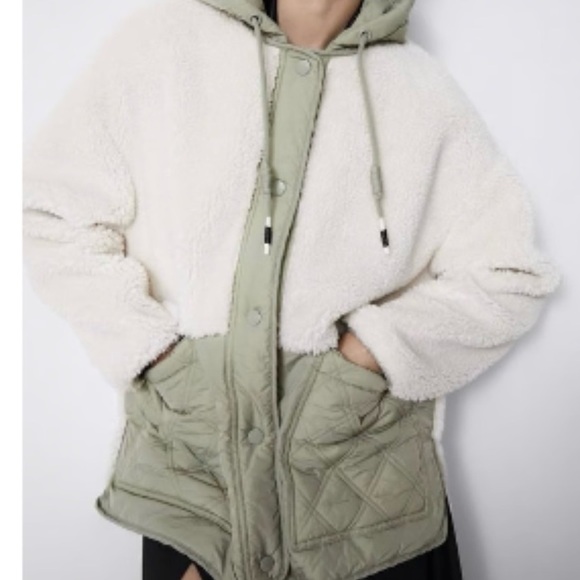 Zara sherpa long woman’s  jacket - Picture 4 of 14